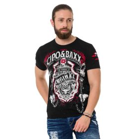 CIPO & BAXX DIVATOS FÉRFI PÓLÓ CT772 BLACK