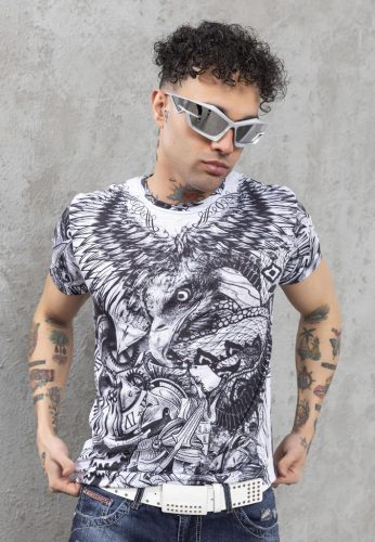 CIPO&BAXX DIVATOS FÉRFI PÓLÓ CT781 WHITE