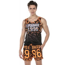 CIPO & BAXX DIVATOS FÉRFI STRAND SZETT CUK247 ORANGE