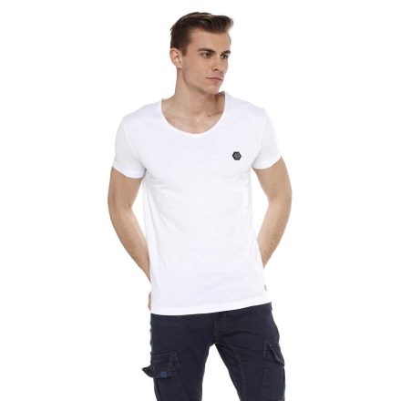 Cipo & Baxx divatos férfi póló ct522white